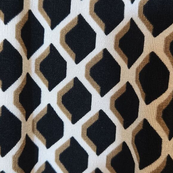 Chico's XL 16 Travelers Pull On Taper Ankle Pants Travel Stretch Geometric Print - Picture 4 of 11